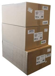 Rechteckbecher verschiedene Größen und passende Deckel, je 1000 Stück im Karton Größe 250 Gramm Becher