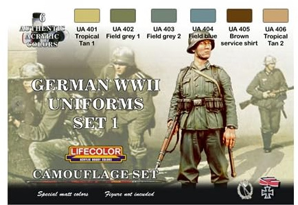 Peintures German Wwii Uniforms Set 1 6x 22ml Acrylic Colours