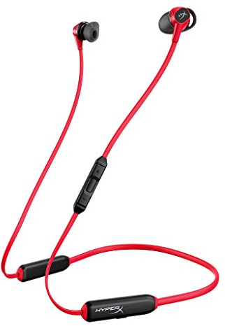HyperX Cloud Buds – Bluetooth Wireless Headphones, Qualcomm aptX HD, 10 Hour Battery Life, 14mm Drivers, Comfortable Silicone Ear Tips, 3 Ear Tip Sizes Included, Mesh Travel Pouch