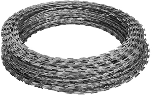 vidaXL Fils Barbelés Hélicoïdaux Rouleaux 2 pcs, Fils de Fer Barbelés pour Clôture, Rouleaux de Fil pour Barrière Jardin, Acier Galvanisé 60 m