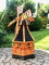DARLUX handgefertigte Garten-Windmühle aus Holz und Bitumschindeldach, in verschiedenen Größen L - XXL (Braun - Schwarz XL)