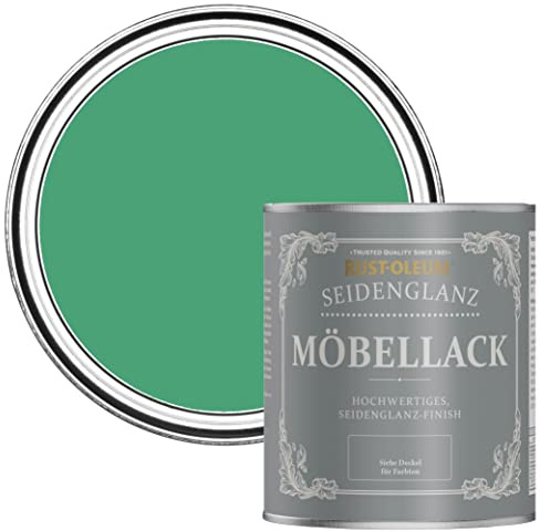 Rust-Oleum Green Furniture & Skirting Board Paint in Satin Finish - Emerald Green Satin 750ml