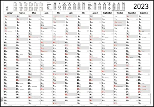 Jahresplaner XL 2023 - Plakat-Kalender 100x70 cm - Ferienübersicht - Arbeitstagezählung - Alpha Edition