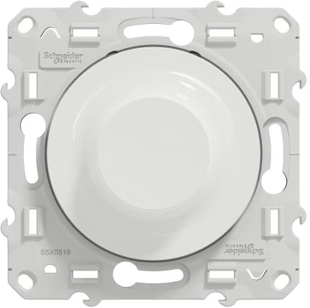 Schneider Electric - Odace - Variateur de lumière universel en 2 ou 3 fils 3W 100W(Led) - Blanc - S520519
