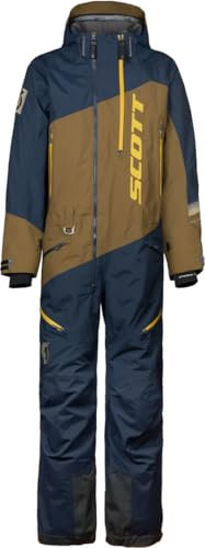 Scott DS Shell Dryo 2023 1-Teiler Snowmobil Kombi, brau/dunkelblau, XL