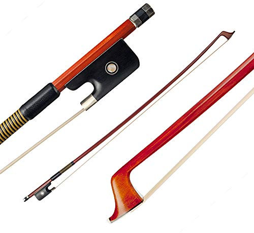 Bratschenbogen aus Brasilholz VB0908 – 029 Bratschenbogen aus Echtem Mongolischem Rosshaar, Passend für Bratschen von 14–17 Zoll