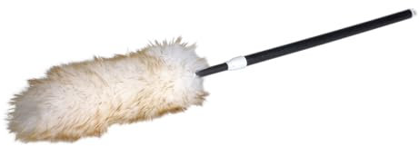 ABENA Feather Duster - 110cm Wool Dusting Brush for Cleaning Sensitive Surfaces in All Environments