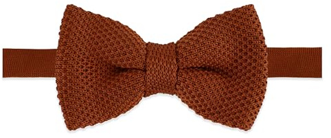 THE GENTS LAB justerbar förbunden stickad fluga i 100 % polyester för barn – många färger – för ålder 3 till 12, Rost Orange, Length - Adjustable to fit up to neck size 15 inches. Width - 10cm.
