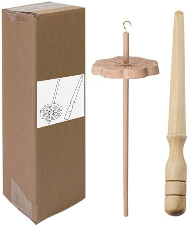 Droppspindel i Trä Tvinningstillbehör och verktyg till handspinning | Toppslända För Nybörjare Handspindel Spinna Ull För Sömnad, Virkning, Vävning, Hantverksprojekt Handspindel, Garn,