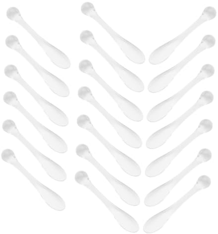 LOORGVEL 20pezzi Cucchiai per Crema Viso in Acrilico Bastoncino Massaggiatore per Occhi, Promuove la Circolazione e Allevia la Fatica, Compatto per Viaggi e Uso Esterno