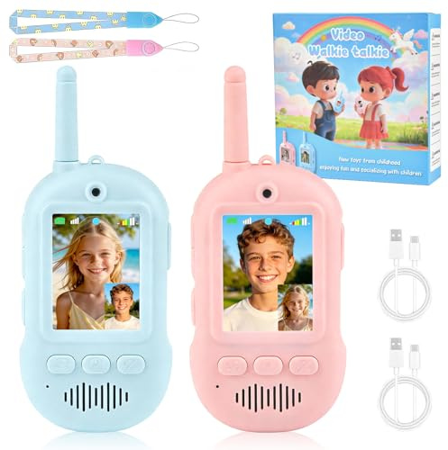 Video Walkie Talkies for Kids, 2 PCS Kids Toys Mini Video Walkie Talkies