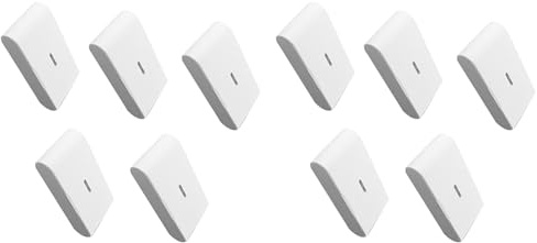 Aundhegrtt Detector de Rotura de Cristales por Vibración Inalámbrico de 433 MHz, 10 Unidades, Sensibilidad Ajustable, Compatible con Sistemas de Alarma.