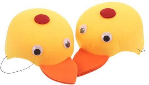 HOMOBABE 2 Gorros de Animales de Fieltro, Diseño de Pato Divertido y Cómodo, Ideales para Fiestas Temáticas Juego