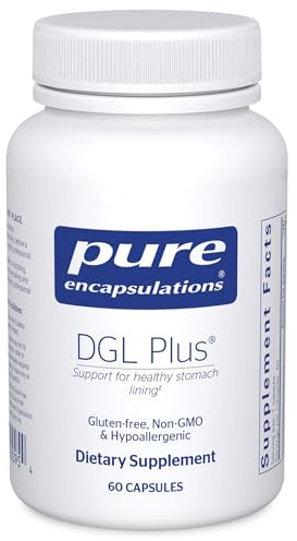 Pure Encapsulations DGL Plus - Gut Health Supplements for Men & Women - with Marshmallow Root, Aloe Vera Extract & Slippery Elm Bark - Non-GMO & Vegan - 60 Capsules