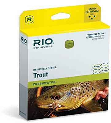 Rio Mainstream Trout Fly Fishing Line, Targeted to The Overall Needs of The Average Fly Fisher, Lemon Green, 80ft, WF5F