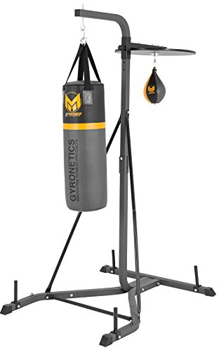 GYRONETICS® Boxstation Freistehender - inkl. 21 kg Boxsack und Punchingball, bis 100 kg Belastbar - Boxstand, Boxsackständer, Boxsackhalterung, Box-Station, Boxsack Unterstützung, Boxing Kit