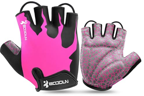 KONVINIT Guanti MTB Mezze Dita Uomo Estate Design Esclusivo, Guanti da Bici da Corsa con Imbottitura in Gel e Grip Antiscivolo per Adulti L