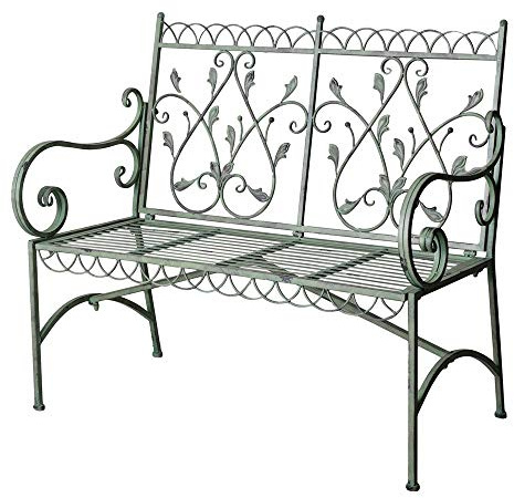 Gartenbank Landhausstil Bank Garten Balkonbank Sitzbank Eisenbank Vintage aja280 Palazzo Exklusiv