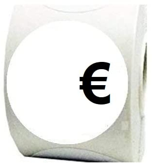 500 étiquettes adhésives Euro pour indiquer le prix