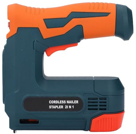 Electric Staple Gun, USB Battery Powered Brad Nailer Cordless with 3 Safety Switches, 100PCS Nail Magazine Capacity, Finish Nailer for Upholstery, Woodworking, Carpentry