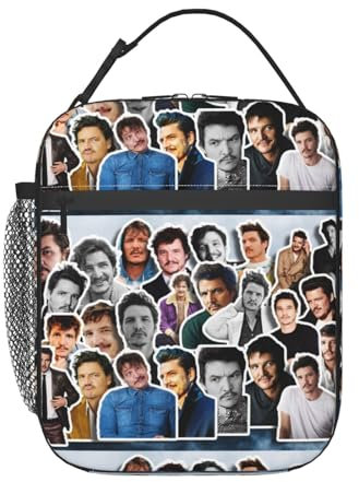 EZKYZTLW Pedro Star Pascal Lunchtasche, lässig, leicht, isoliert, geeignet für Männer und Frauen, für die Arbeit, das Büro, Picknick, Reisen und Camping