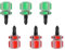 6 Pcs Flat Head Screwdrivers, Stubby Screwdrivers, WERA Stubby, Compact Dumpy Screwdriver for Tight Spaces, Mini Screwdriver Set for Electronics, Jewelry, Glasses (3 Green & 3 Red)
