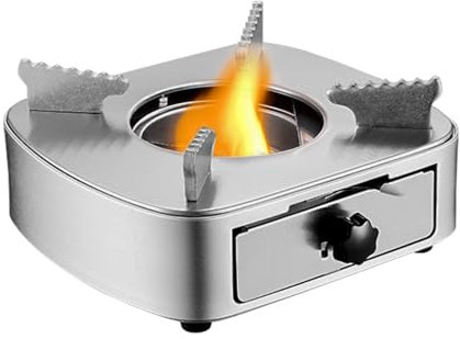 Mini quemador de alcohol de acero inoxidable, ajustable, resistente al viento, estilo cajón, quemador para barbacoa, olla caliente, cocina al aire libre