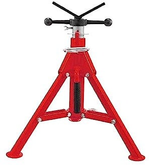 Supporto for tubi con testa a rullo Treppiede pieghevole con testa a V Jack 12 pollici Capacità Tubo di supporto Strumento bloccato 2500 libbre(1107B)
