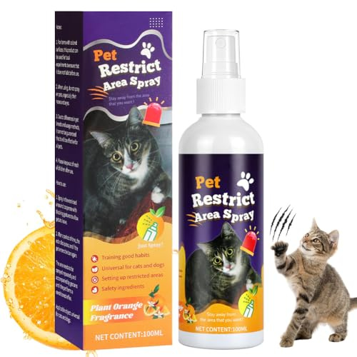 OSDUE Spray Répulsif pour Chat, 100ML Spray Anti-Griffures d'Entraînement pour Chats Intérieur et Extérieur Éloigner Les Animaux de Compagnie des Zones Limites Protéger Les Meubles Le Canapé