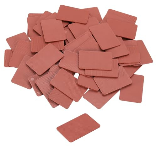 QUARKZMAN 80 stycken underläggsplattor plast 60 x 40 x 2 mm avståndshållare kakelkilar distansplattor utjämningsplattor kilar distansklossar avståndshållare, röd
