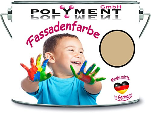 10 Liter hochwertige Silikonharz Fassadenfarbe Sockelfarbe RAL-Farbtonkarte (RAL 1001 - BEIGE)