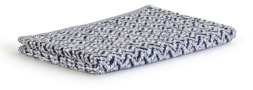 Möve Brooklyn Fischgrat Gästetuch 50 x 30 cm aus 85% Baumwolle / 10% Viskose / 5% Leinen, Nature/deep sea