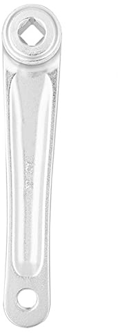 VIFERR Fahrrad Kurbelarm 170mm Aluminiumlegierung Links Einkettiger Kurbelarm Ersatzzubehör für Fahrrad, Mountainbike, Rennrad (Rhombic Hole - Silber)