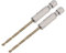 sourcing map 2 Pcs High Speed Steel Hex Shank Twist Drill Bit, 2.5mm Drilling Dia with 1/4 Inch Hex Shank 75mm Length