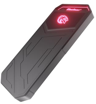 Kingspec Z5 512GB SSD Externo portátil con luz RGB - hasta 2100 MB/s, Carcasa de aleación de Zinc, Interfaz USB 3.2 Gen2x2, Discos Duros de Estado sólido Extremo, Compatible con teléfonos