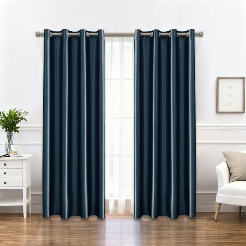 Ystyle Moderna Tende per Interni 2 Pezzi, 140×280 CM, Blu Scuro