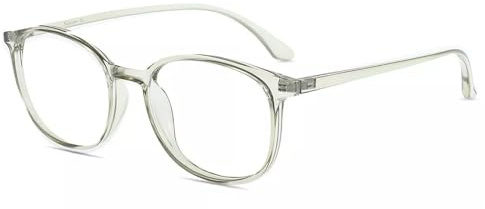 Firmoo Gafas de lectura con luz azul, intensidad de visión de 0.0 x a 3.0 x, filtro de luz azul, revestimiento UV, montura de metal, verde