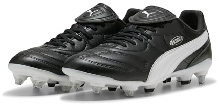 Puma Scarpe da Calcio Unisex King Liga Mxsg, Puma Black Puma White Puma Silver, 43 EU