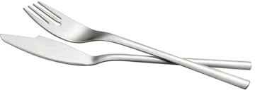 Avilia Set di 2 Posate in Acciaio Inossidabile per Servire il Pesce - Include Forchette con Lame Seghettate e Coltelli Affilati per un Servizio Elegante e Preciso in Ogni Occasione