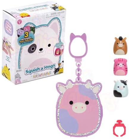 Squish a longs Squishmallows 3 pak mini squish + portachiavi 1 pz Jazwares