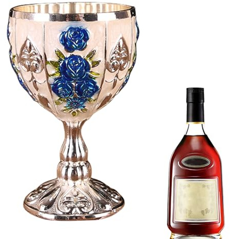 Mini tasse à calice, mini verre à calice - Tasse à liqueur de vin en relief en de zinc de 30 ml | Ornements d'armoire à vin pour mariage, Bar à domicile, cadeau de gobelet, petite tasse à pour biè