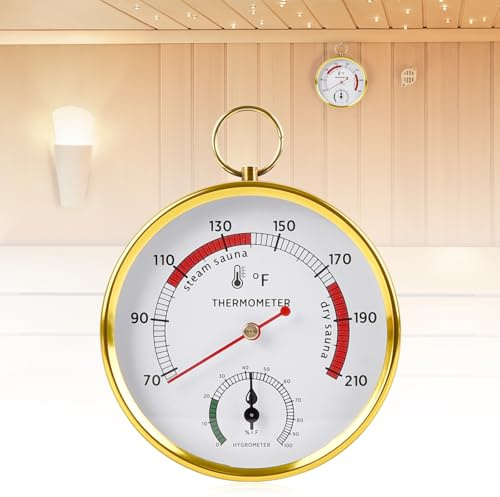 Funnytek 2-in-1 Sauna Thermometer and Hygrometer Portable Sauna Accessories