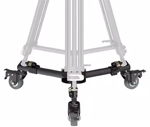 Treppiede per fotografia con sgancio rapido, carrello per fotocamera resistente, ruote in gomma da 7,6 cm, gambe telescopiche, capacità 20 kg, per fotocamere DSLR e registrazione video