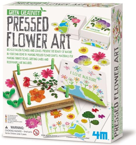 4M 00-04567 Conserva con Arte i Tuoi Fiori, Kit Fai da te di Arte Floreale e Artigianato, Giocattolo Creativo Artistico, Pressa per Fiori, Conservazione Piante