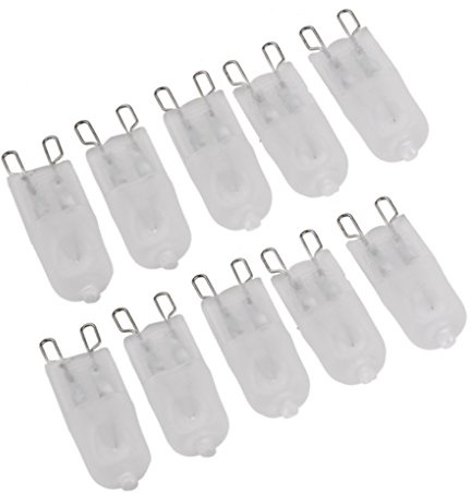 K JINGKELAI G9 Halogen Bulbs G9 Frosted Halogen Bulb G9 JCD Base Bi-pin 2700k Halogen Light Bulb for Accent Landscape Light,Frosted Lense,10 Pack