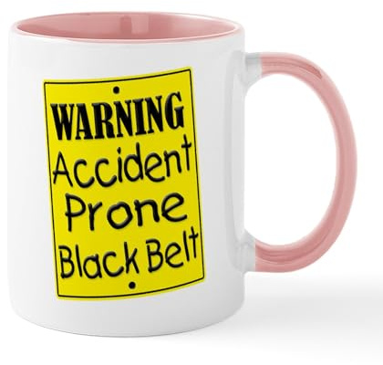 CafePress Accident Prone Black Belt Mug 11 oz (325 ml) Ceramic Coffee Mug