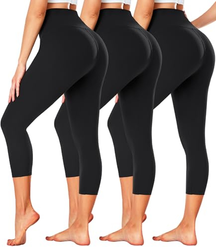 FULLSOFT Cykelshorts med fickor för damer, 4-pack, bikershorts, 12,7 cm midjeband, hög midja, shorts med magkontroll, shorts för träning, yoga, löpning, gym, tennisshorts