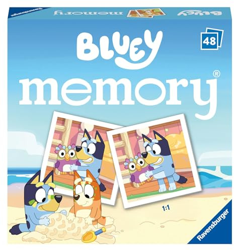 Ravensburger Bluey Mini Memory Matching Picture Snap Pairs Game for Kids Age 3 Years and Up