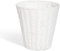 Vencier Round Waste Paper Basket Bin - Rubbish Bin for Bedroom, Bathroom, Offices or Home (White)