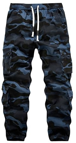APTRO Cargo Combat Trousers for Men UK Camo Tactical Mens Trousers Work Trousers Cotton Joggers with Multiple Pockets